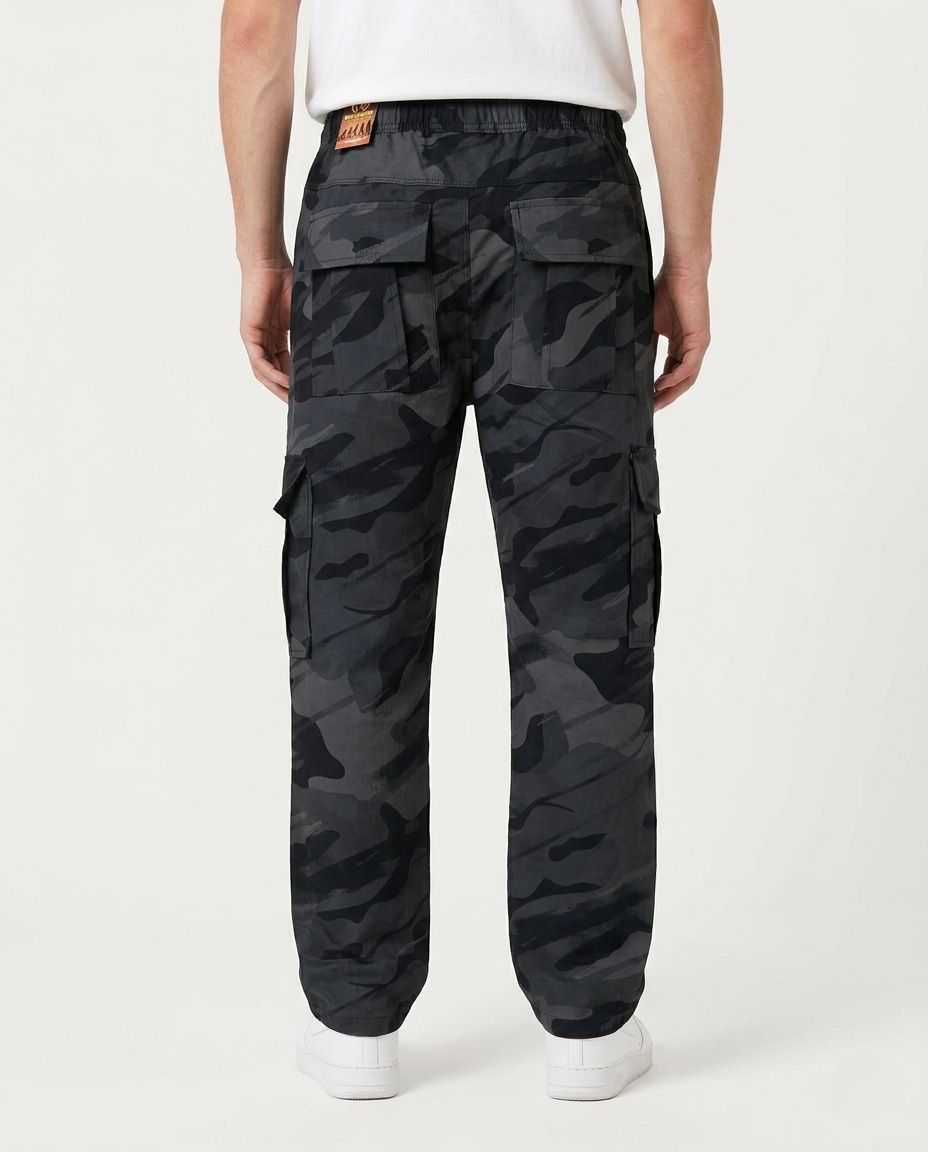 Ship Gray Color Single Camo Cargo Trouser