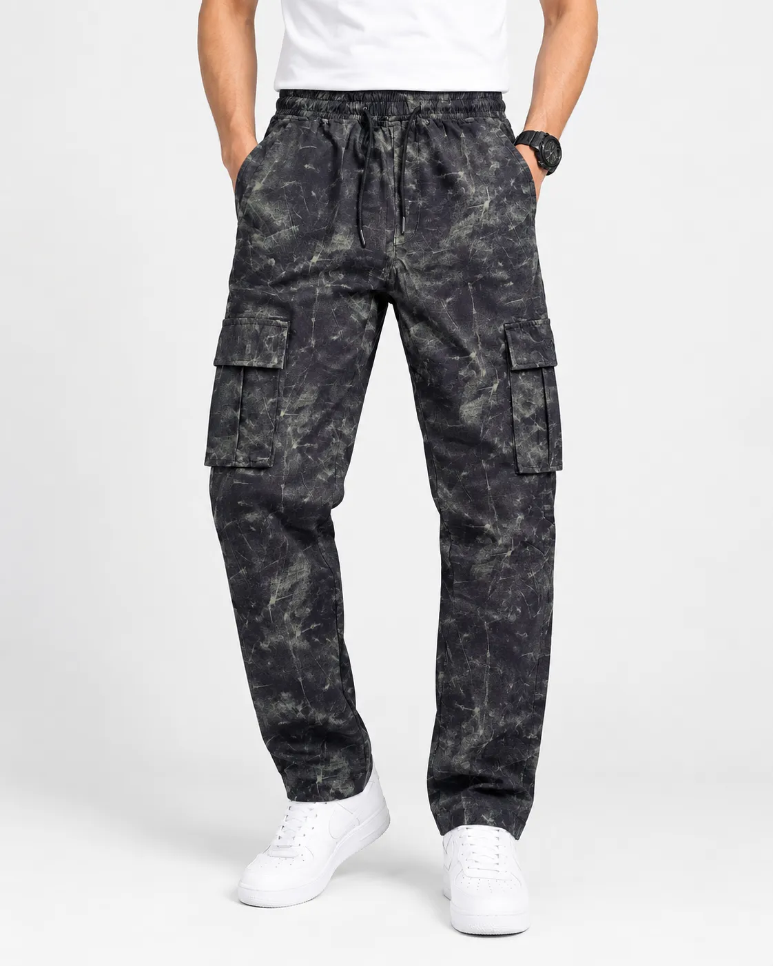 Granite Green, Silent Black & Abstract Coffee Color Camo Cargo Pant image 2