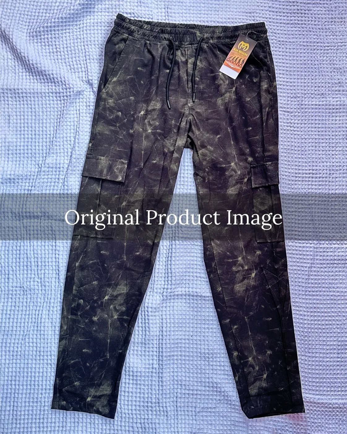 White, Camouflage Olive, Silent Black Color Camo Cargo pant image 6