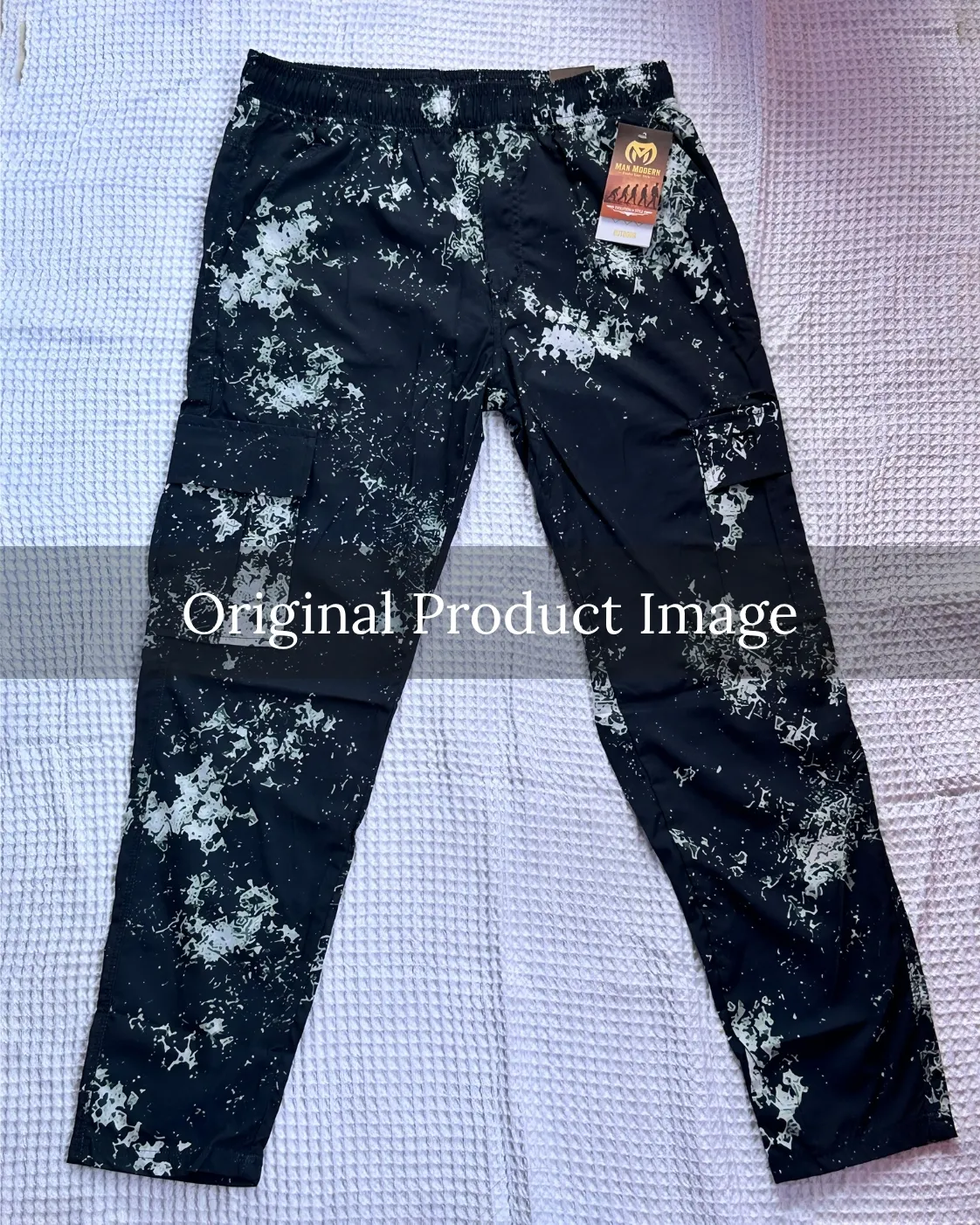 White, Black & Camouflage Olive Color Camo Cargo Pant image 8