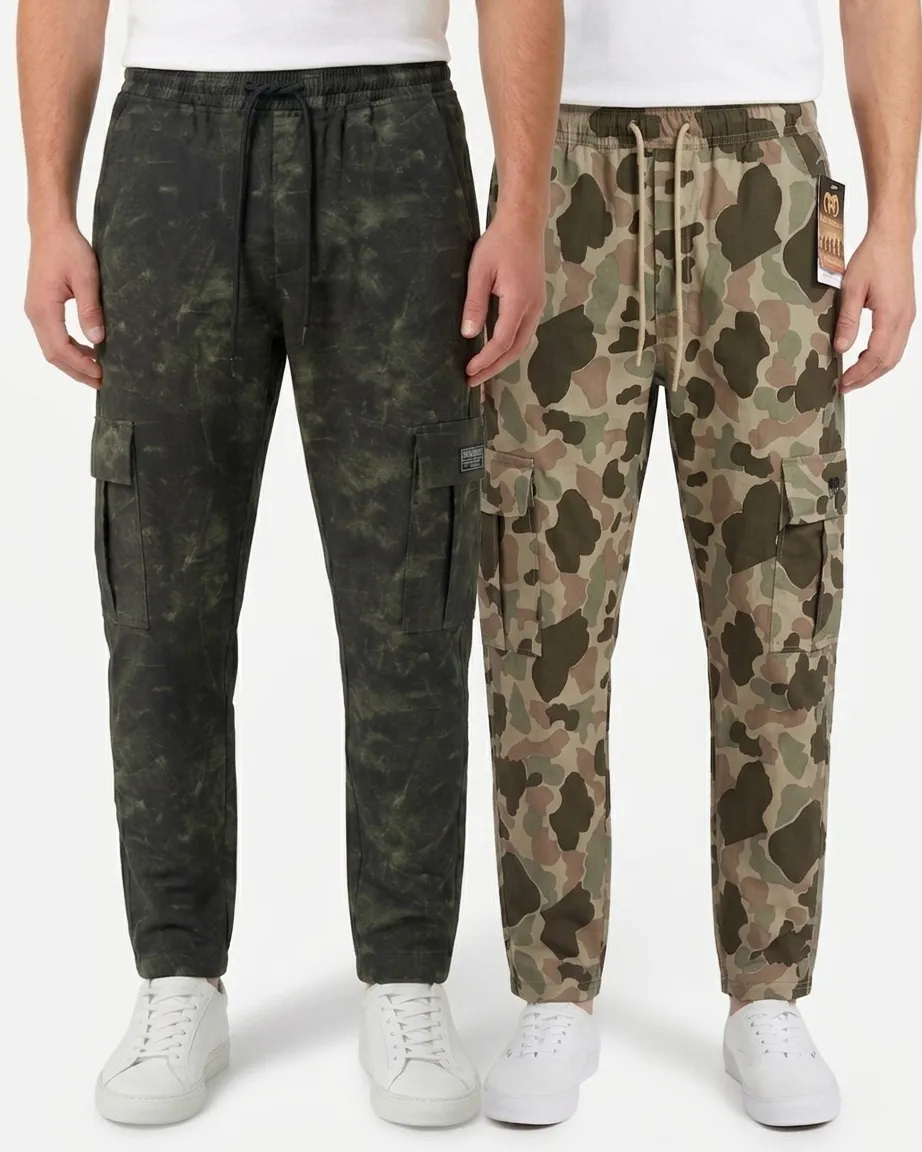 Granite Green & Silent Black Color Camo Cargo Trouser