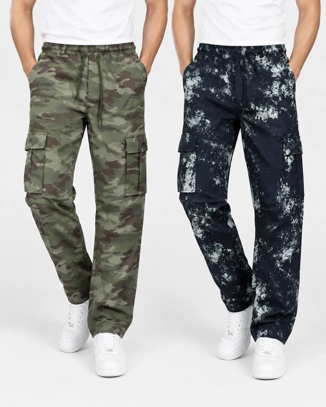 Camouflage Olive & White Color Camo Cargo Pant