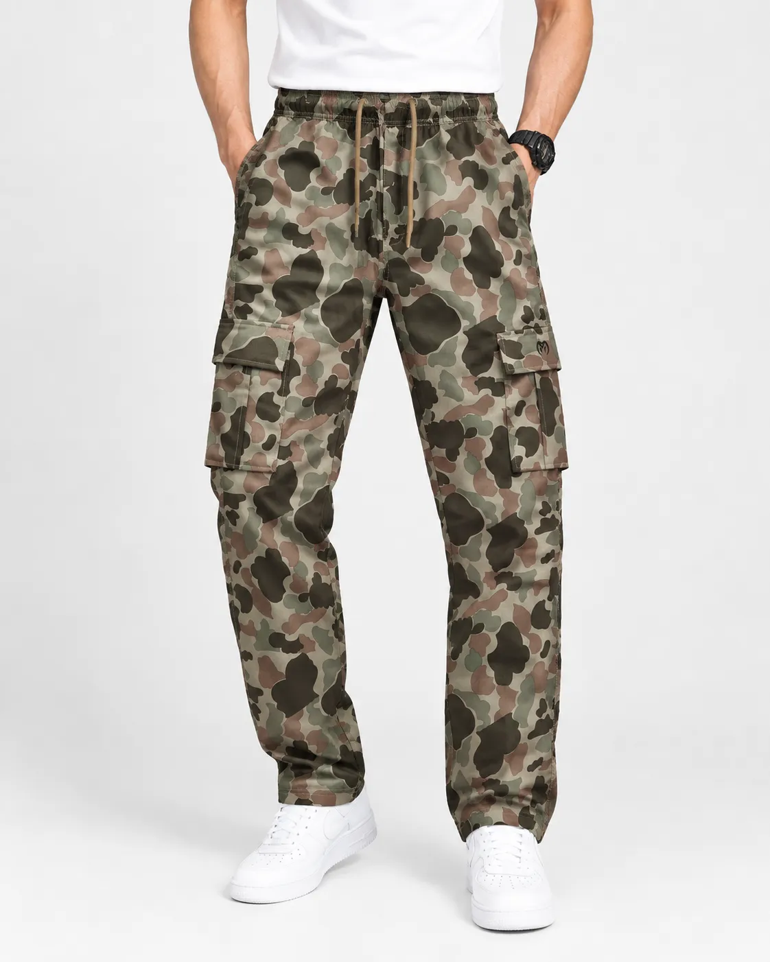 Granite Green, Silent Black & Abstract Coffee Color Camo Cargo Pant image 3