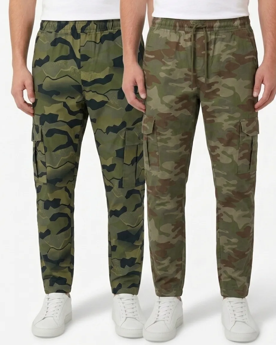 Military Olive & Camouflage Olive Color Camo Cargo Trouser
