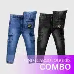 Two Piece Combo River Blue and Shadowy Gray Cargo Joggers