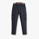Pure Cotton Check Trouser – Victorian Rose & Sporty Dark Blue - Image 4