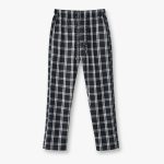 Pure Cotton Check Trouser – Chinese White & Tuna - Image 5