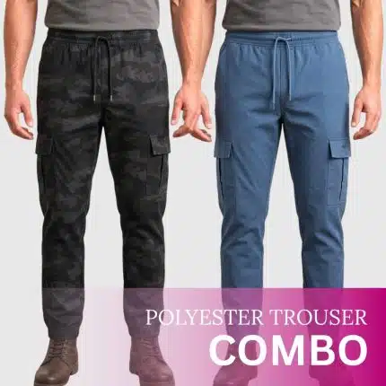 Sloe & Solid Graphite Color Combo Parachute Trouser