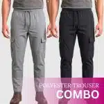 Black & Mercury Color Combo Parachute Trouser