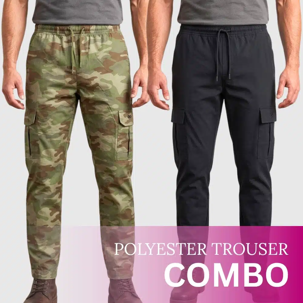 Parashute Trouser (17) Black & Olive Gray Color Combo Parachute Trouser - Image 1