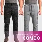 Solid Graphite & Mercury Color Combo Parachute Trouser