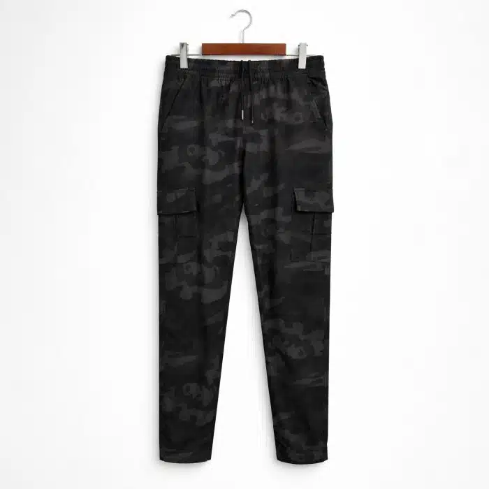 Solid Graphite & Mercury Color Combo Parachute Trouser - Image 5