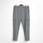 Solid Graphite & Mercury Color Combo Parachute Trouser - Image 4