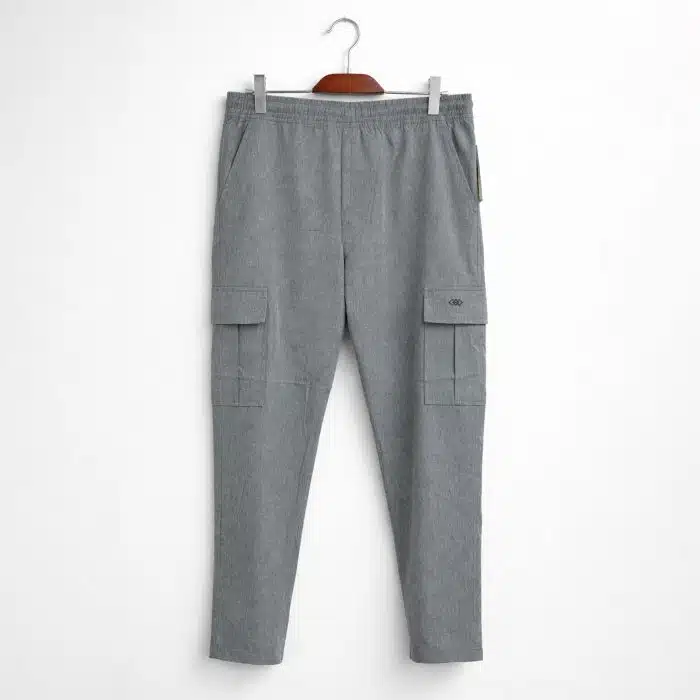 Solid Graphite & Mercury Color Combo Parachute Trouser - Image 4