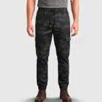Solid Graphite & Mercury Color Combo Parachute Trouser - Image 3