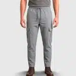 Solid Graphite & Mercury Color Combo Parachute Trouser - Image 2