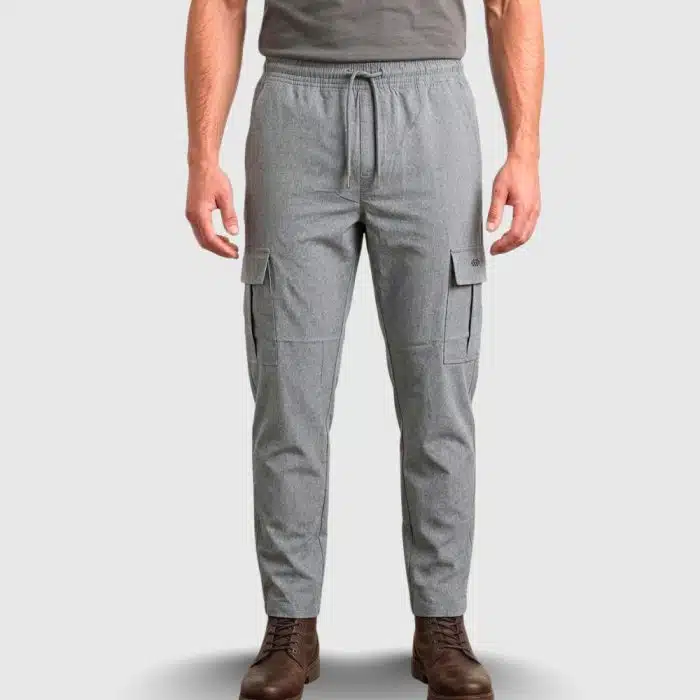 Solid Graphite & Mercury Color Combo Parachute Trouser - Image 2